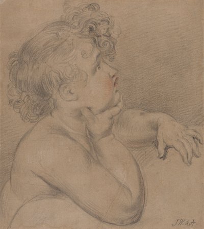 Studie uit de Natuur, Een van de Kinderen van Liefdadigheid voor het Grote Schilderij van de Waterloo Allegorie door James Ward